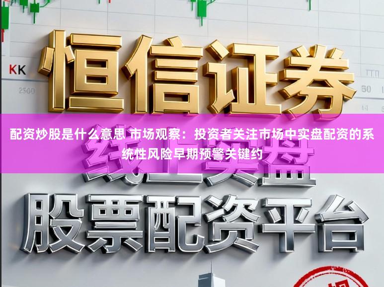 配资炒股是什么意思 市场观察：投资者关注市场中实盘配资的系统性风险早期预警关键约