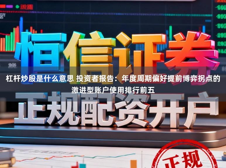 杠杆炒股是什么意思 投资者报告：年度周期偏好提前博弈拐点的激进型账户使用排行前五